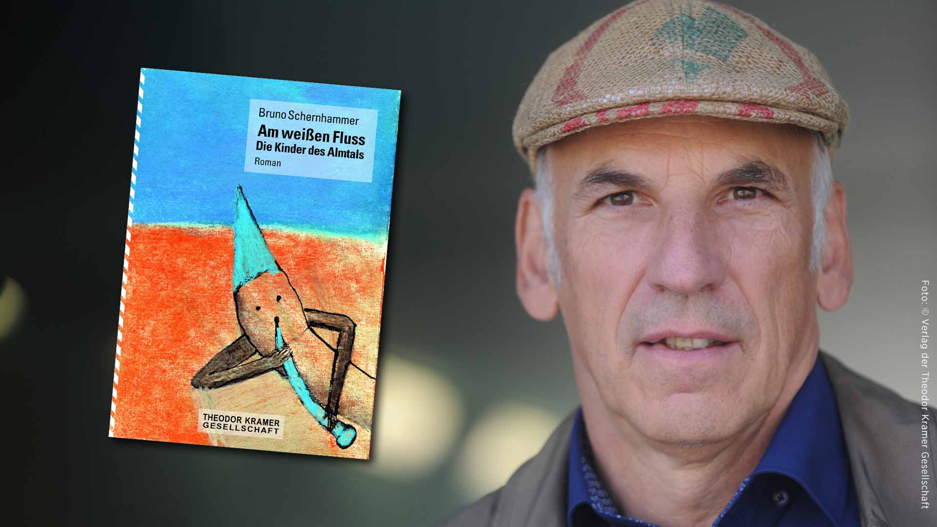 Buchcover "Am weissen Fluss" und Foto des Autors Bruno Schernhammer